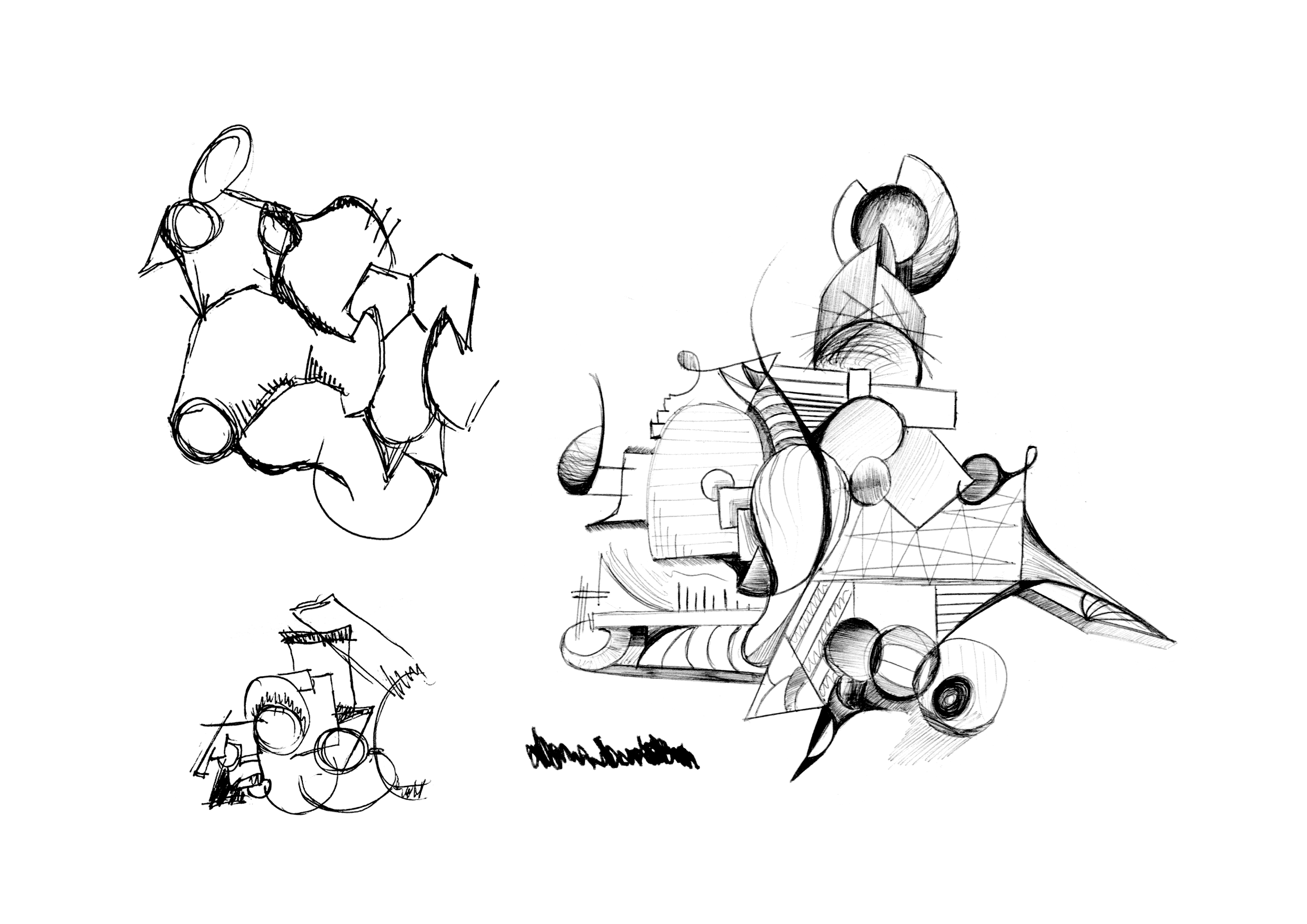 Ensemble de gribouillages